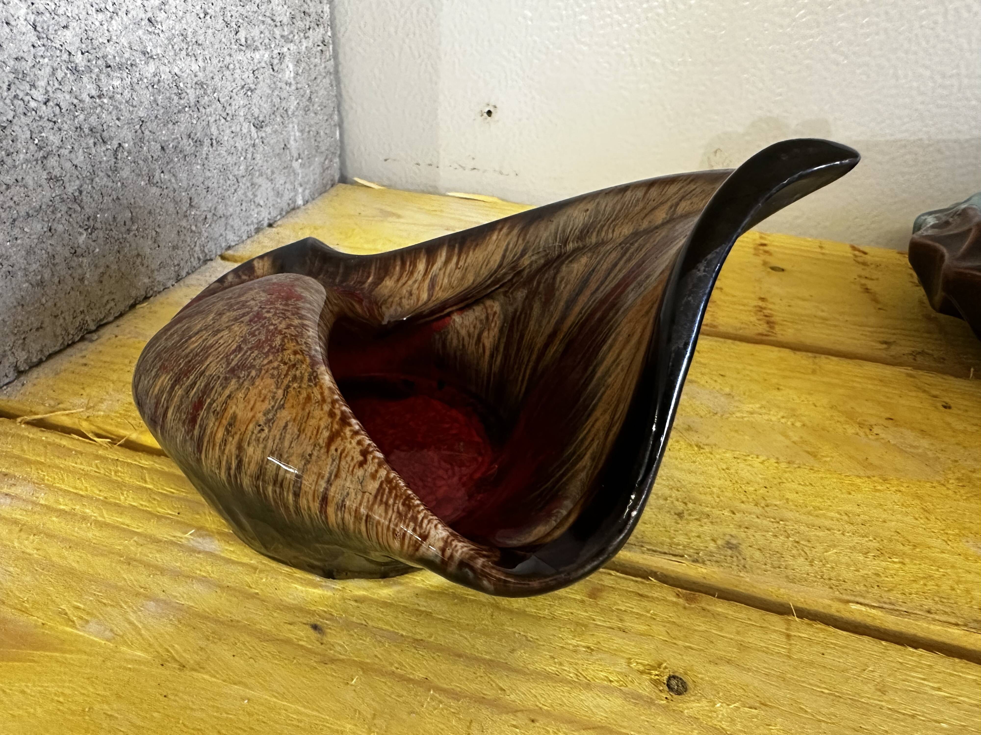 Vintage Vallauris ceramic shell shaped pocket tray