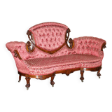 Canapé bibliothécaire victorien en acajou sculpté avec lions