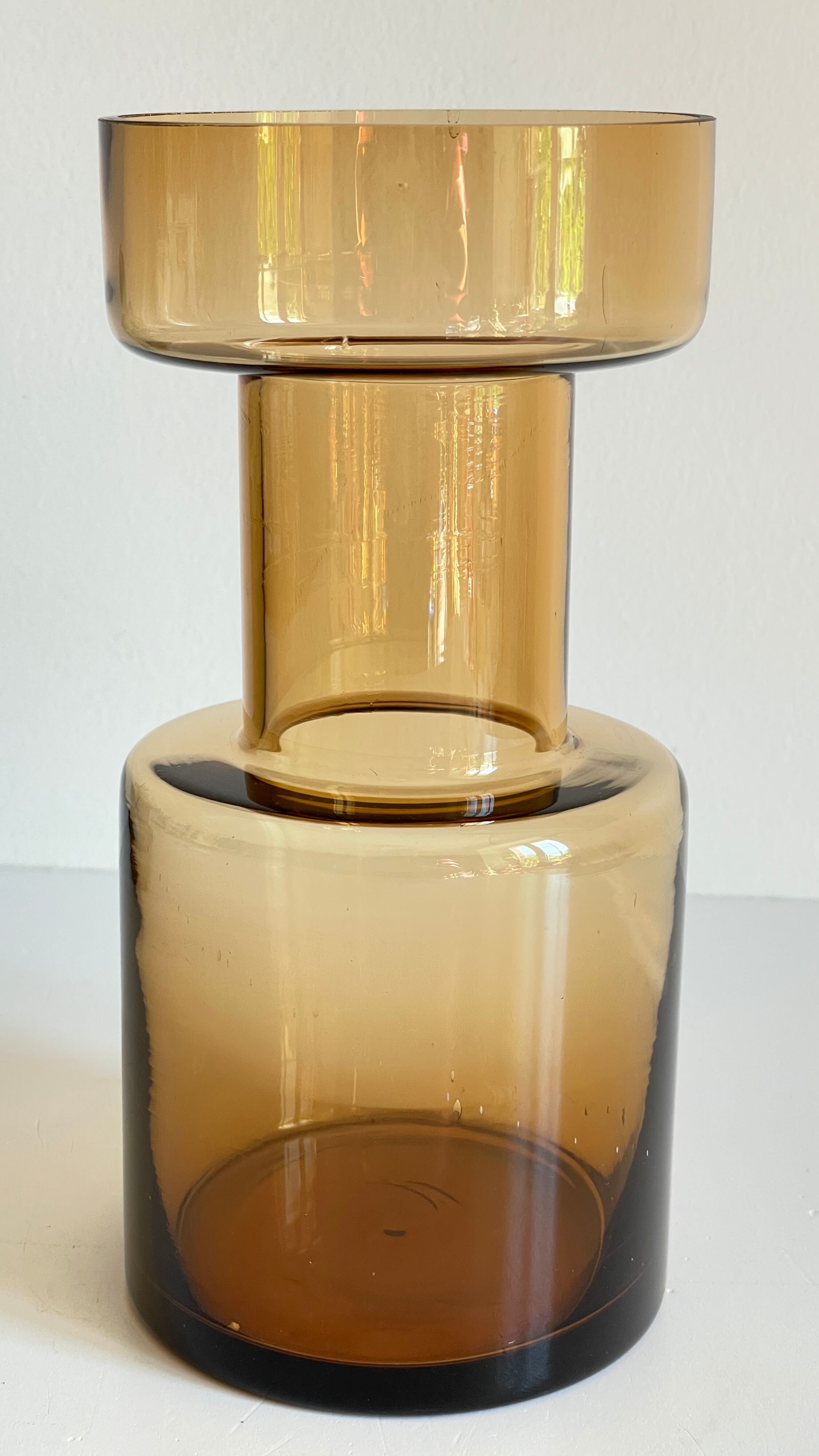 Vase design in blown glass 70s