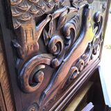 Vintage Art Deco carved bar cabinet