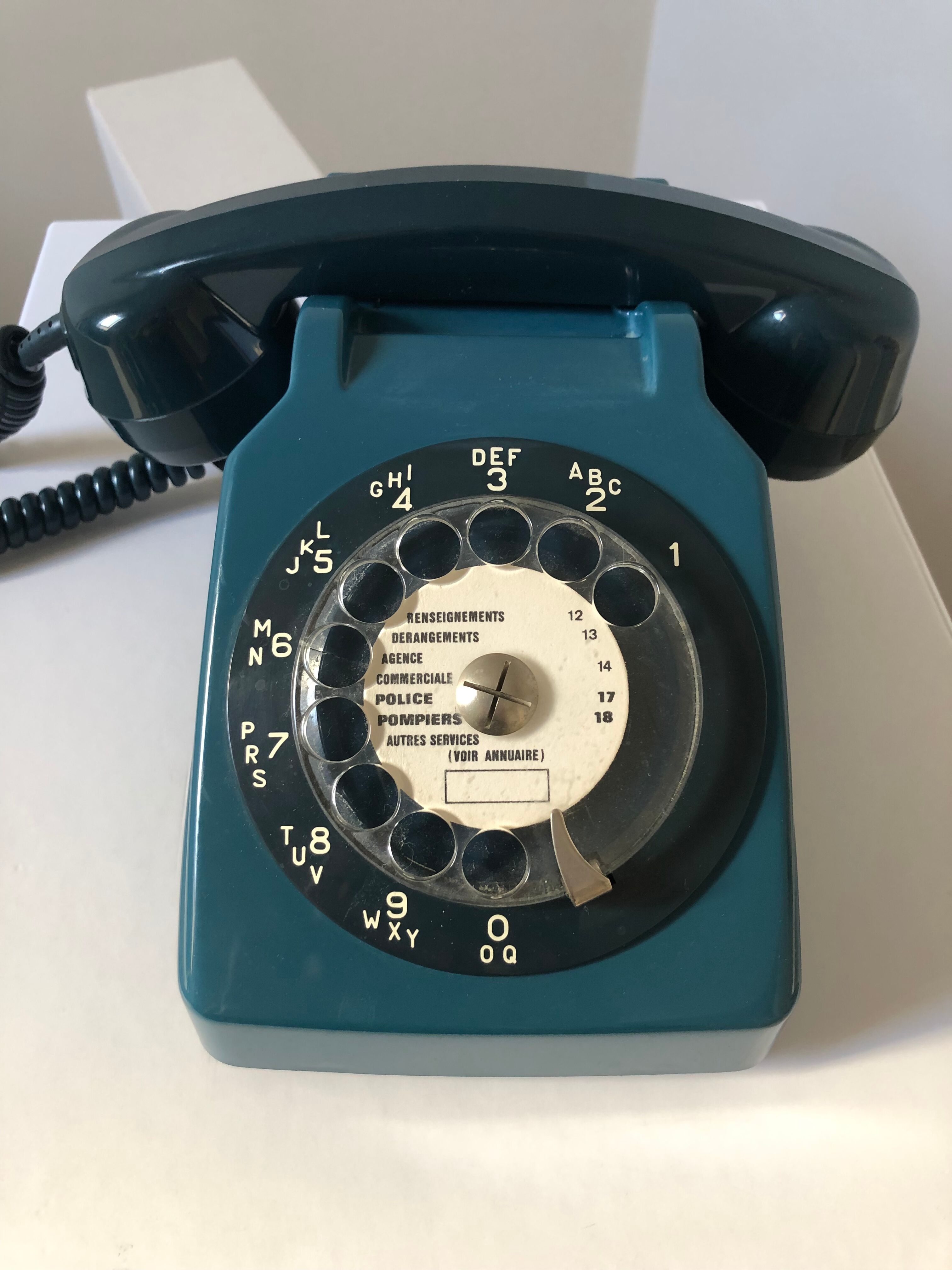 Vintage blue phone