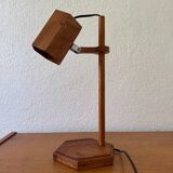 70s wooden desk lamp