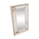 Miroir blanc bois vieux teck patine 34x4x58cm