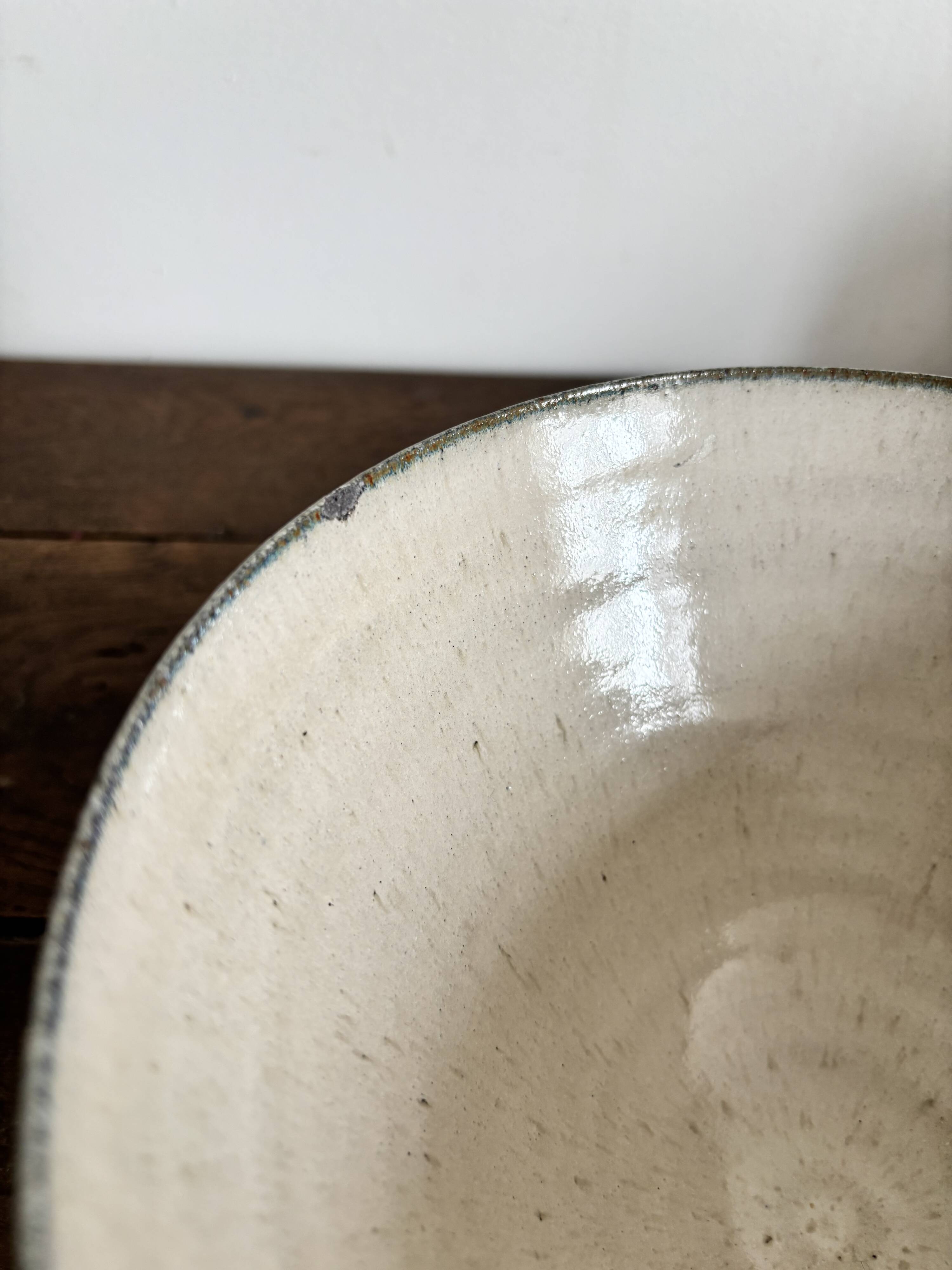Grand bol / saladier en grès signé de Gustave Tiffoche - vintage