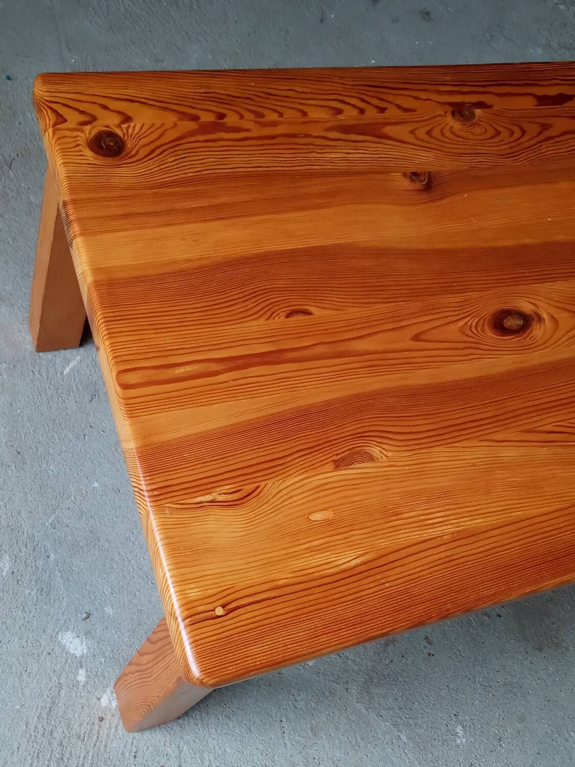 1980s solid pine coffee table