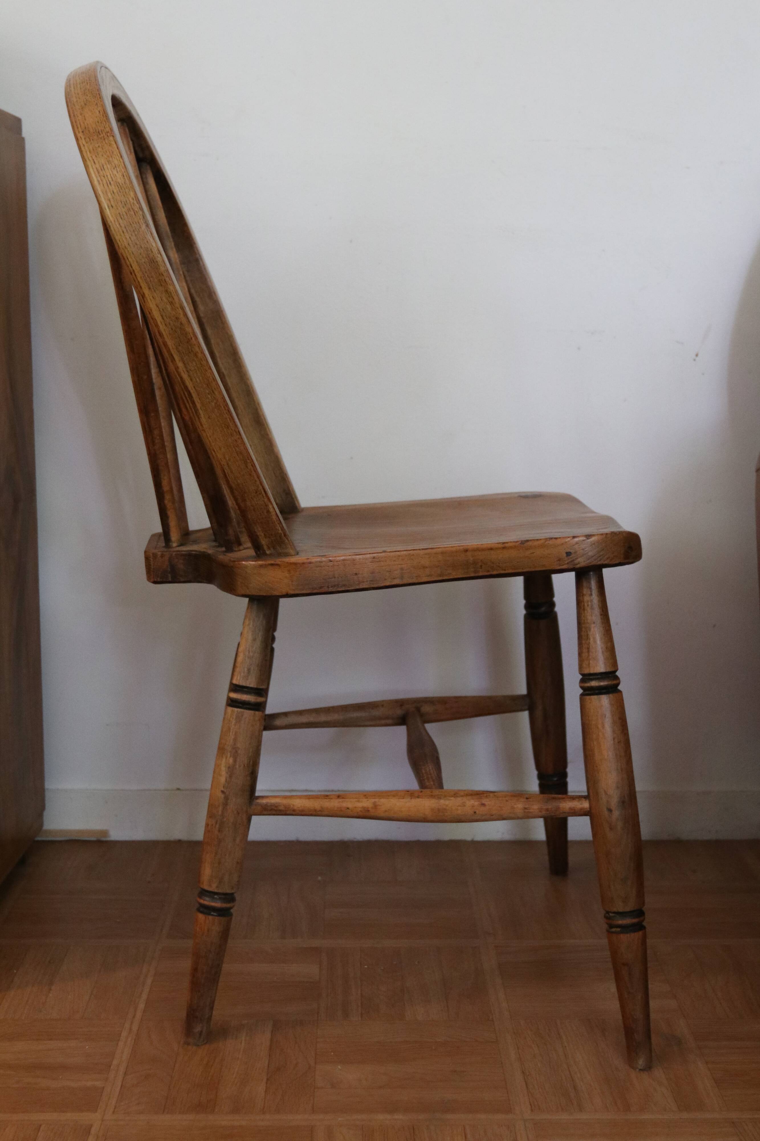 Rustic chair in natural wood
