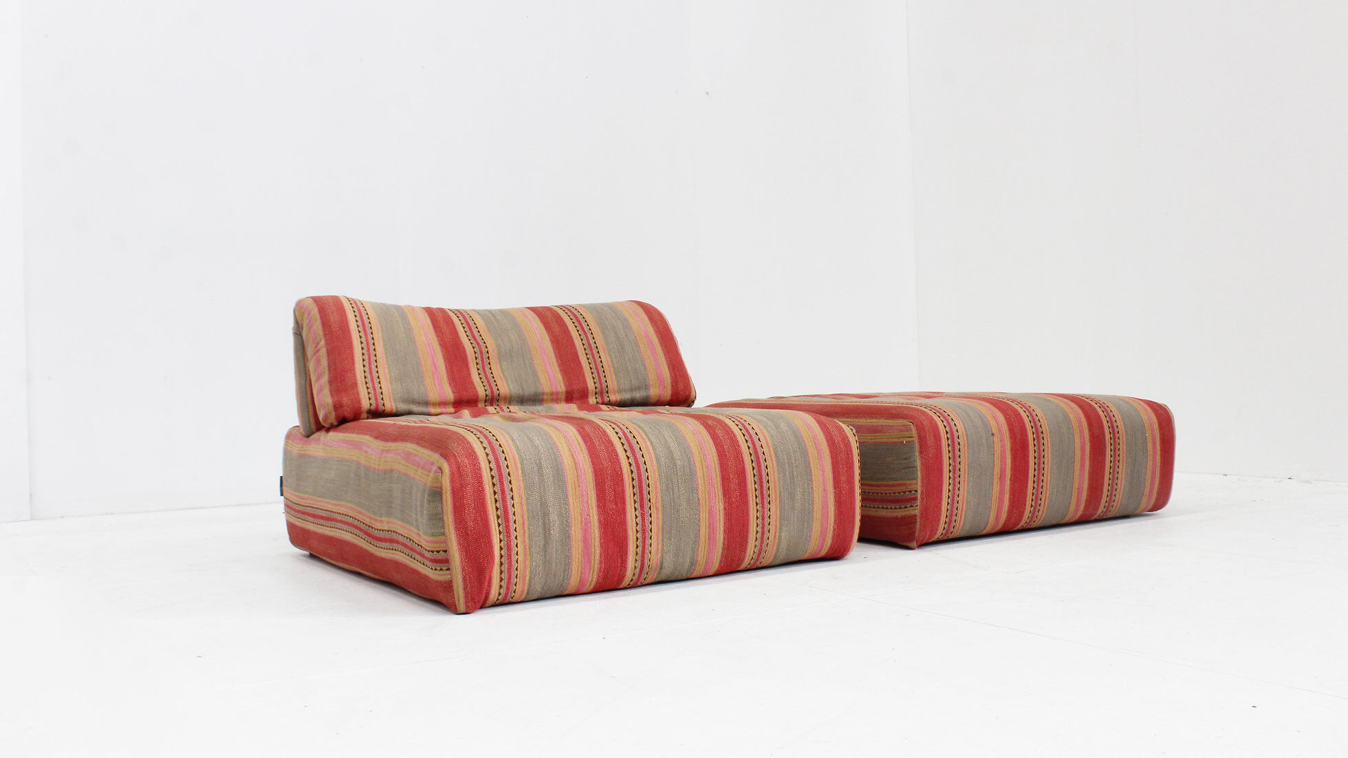 Vintage Roche Bobois Voyage Immobile armchair and ottoman