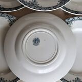 6 vintage ironstone flat plates – Adrianople series
