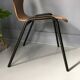 Set de 6 chaises bois thermoformé et métal