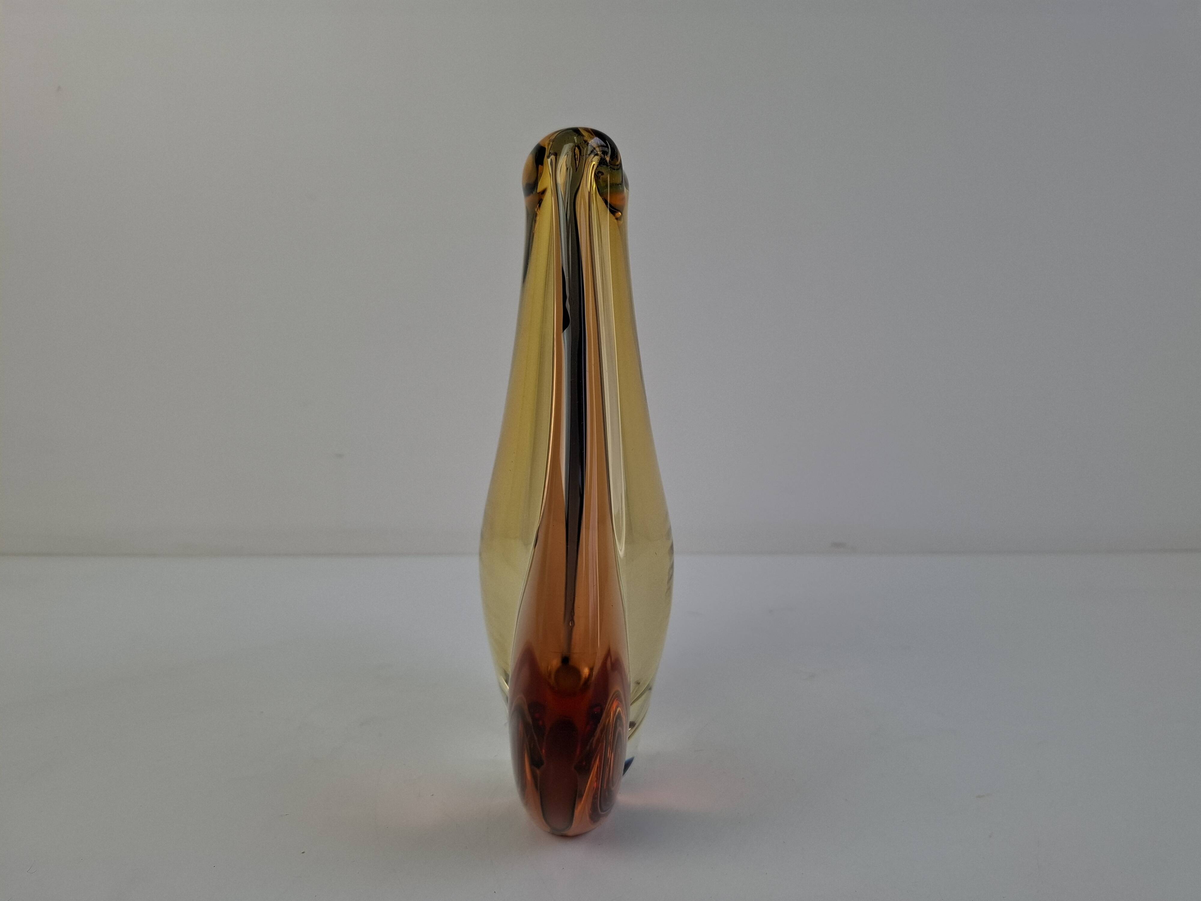 Czech art glass vase by Hana Machovska Mstisov, 1960s