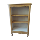 Petite bibliothèque de belle facture en bois brut finition cirée
