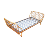 Lit en rotin vintage 60