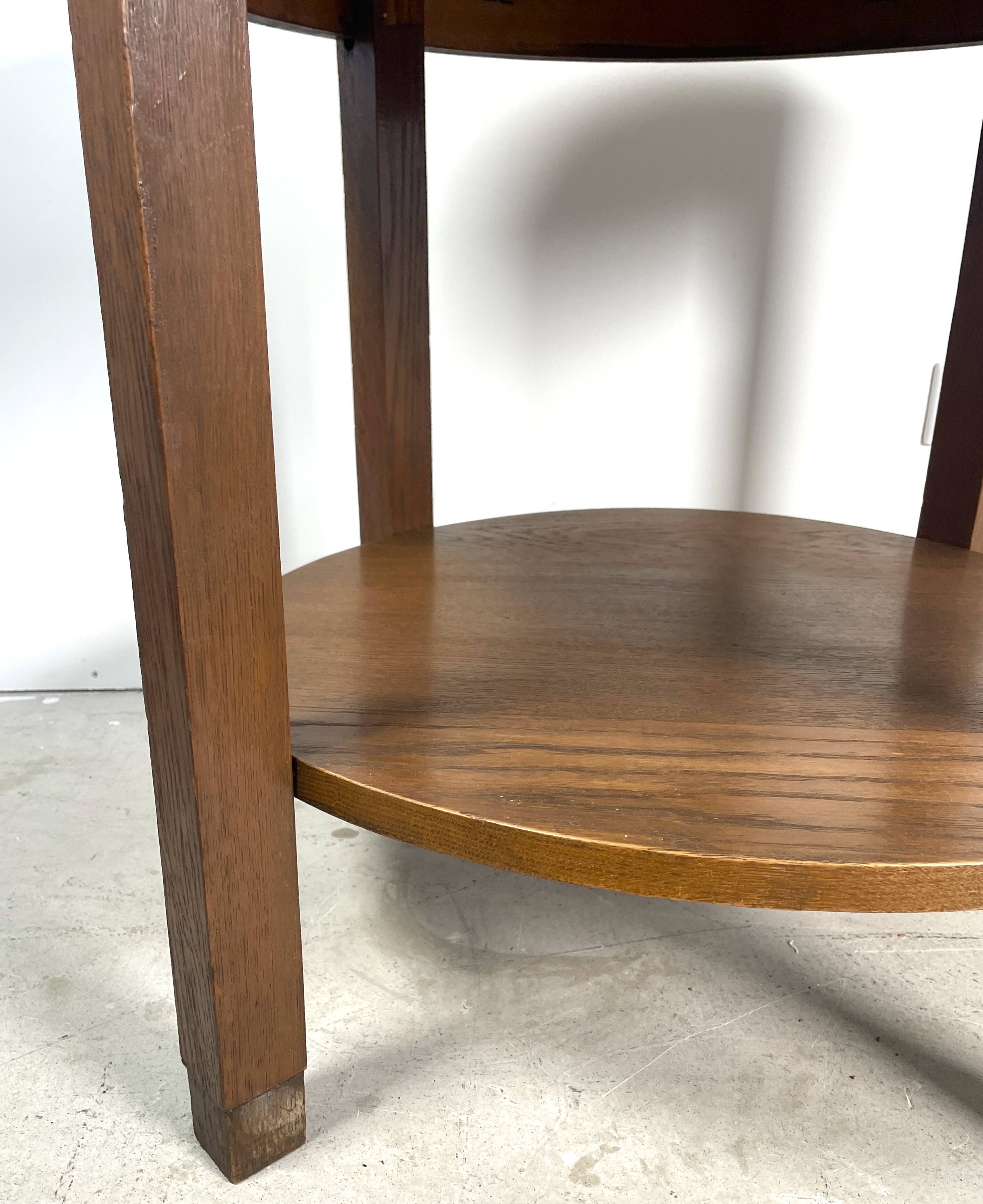 Amsterdam School side table with glass top