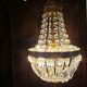 Lustre montgolfière verre et laiton