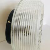 Round ceiling light in chiseled glass