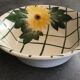 Cup vintage in ceramic enamelled signed fleur peinture decoration
