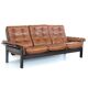 Vintage 3-seater leather sofa from the 60s