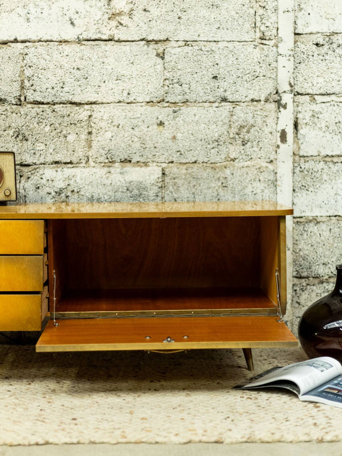 Enfilade meuble tv vintage look scandinave
