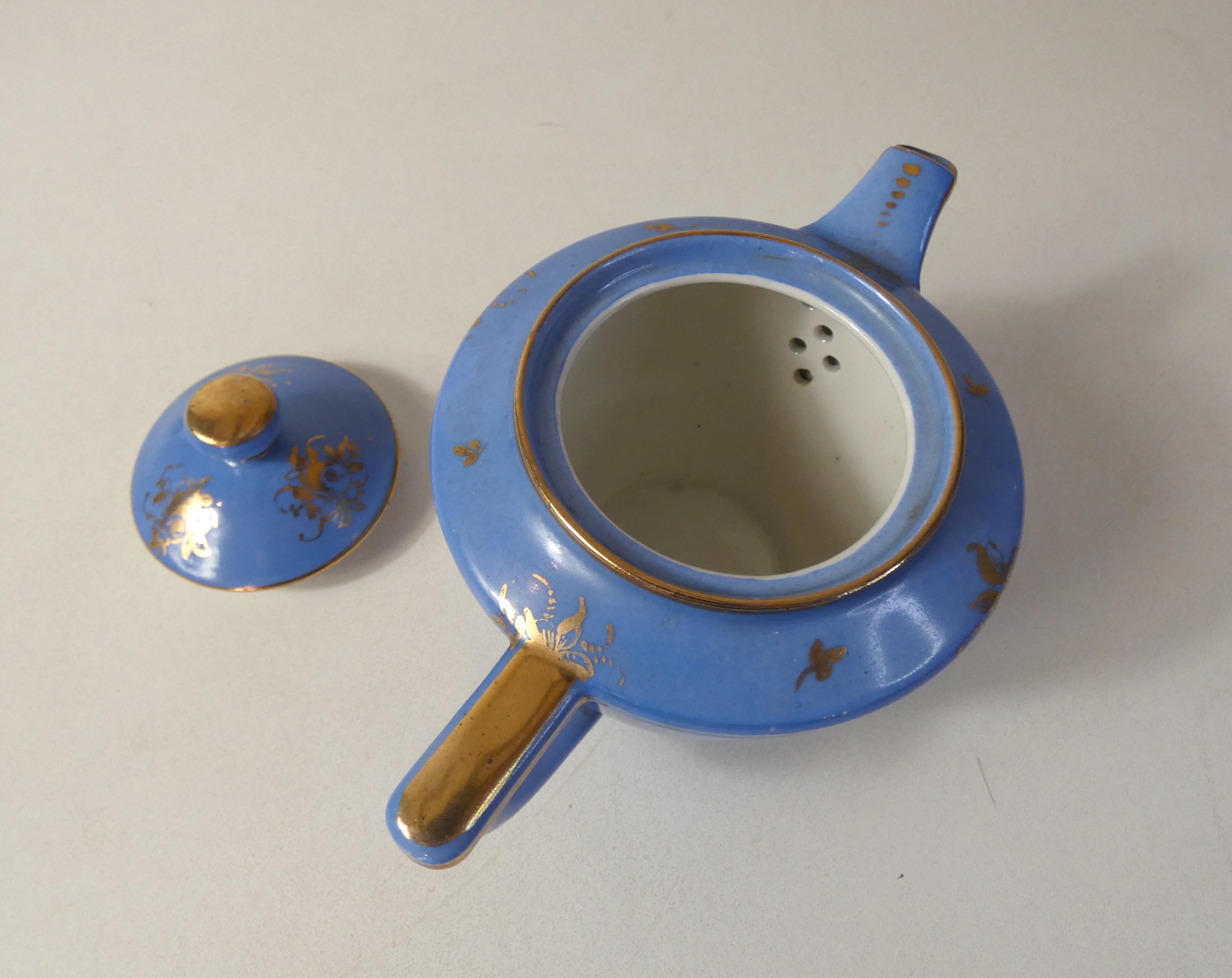 Head to head service porcelain limoges blue and gold