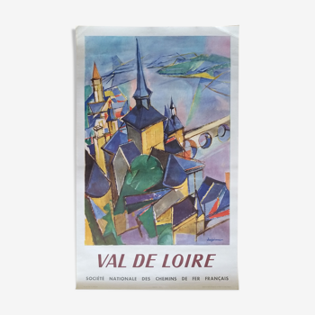 Saumur Val de Loire affiche SNCF ancienne original poster Despierre 1963