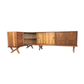 Enfilade en noyer vintage par rudolf b. glatzel par fristho franeker de 1955