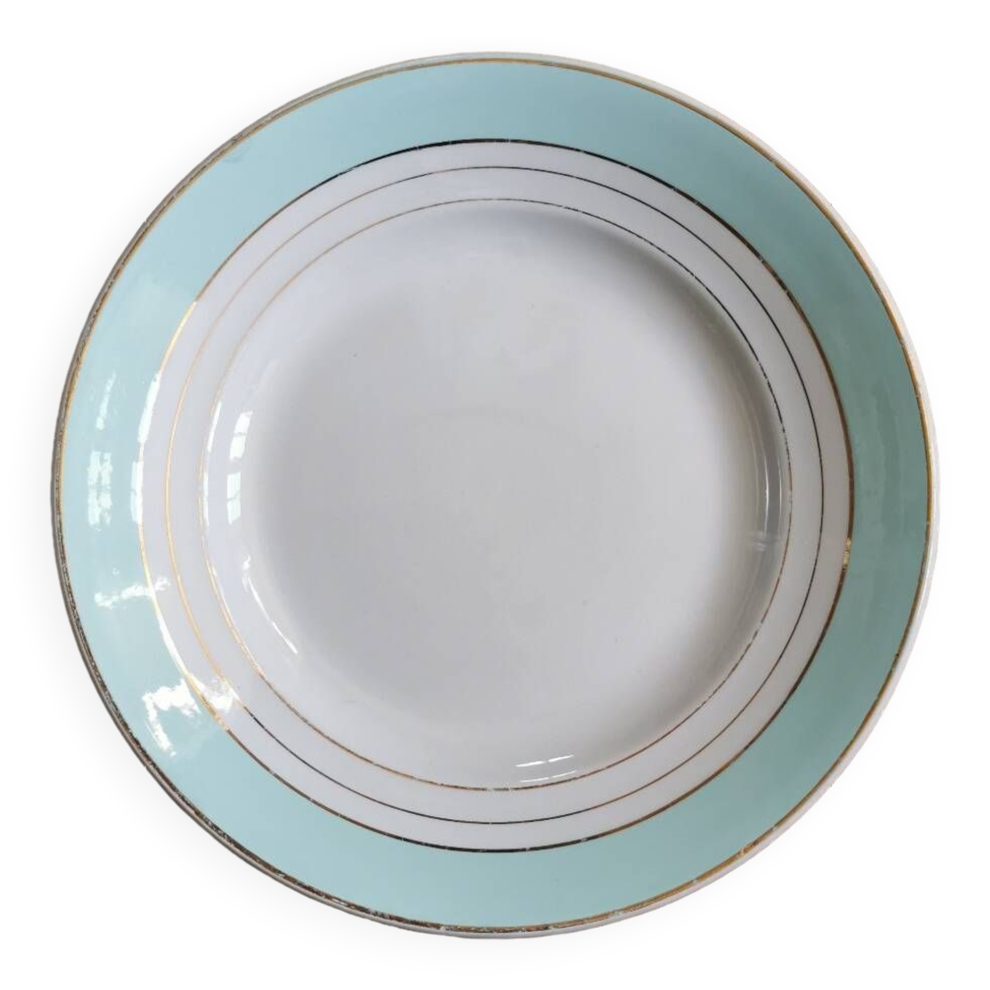Plat rond vintage K&G Lunéville, Régence