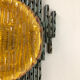 Brutalist Copper Wall Scones Light with Glass by Marcello Fantoni, Italy, 1960s
