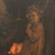 Modern painting by Giuseppe Siccardi, chalks and pencils on paper from the 1900s.