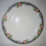 Sarreguemines Digoin dessert plates, floral pattern
