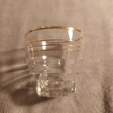 Set of small glasses with gold edging