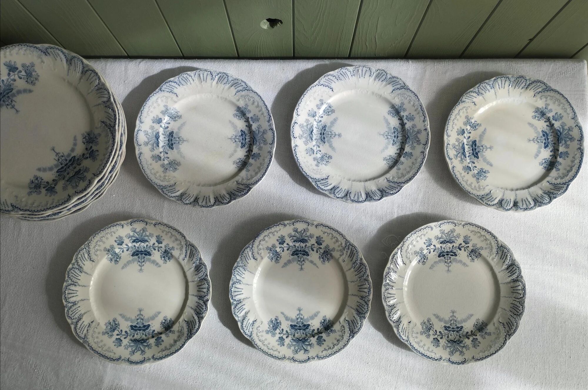 "Regency" - 6 dessert plates in ironstone St-Amand & Hamage