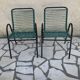 Pair of scoubidou armchairs