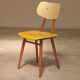 Yellow wooden chair TON Bystrice (Thonet) 1970