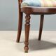 Antique walnut chairs with curved legs, Italy, mid-19th century.