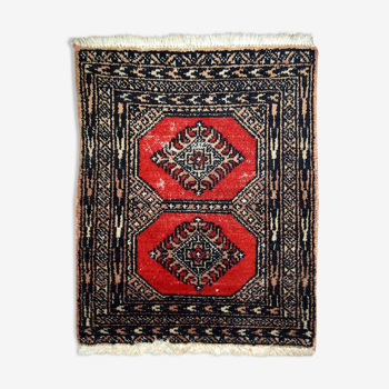 Pakistani carpet lahore handmade 45cm x 58cm 1970