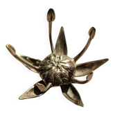 Vintage brass flower ashtray