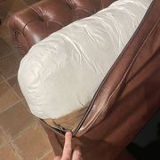 canapé chesterfield 3 places en cuir brun