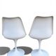 Suite de 4 Chaises Tulipe Eero Saarinen pour Knoll - Modèle Fixe