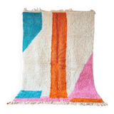 Handmade natural wool rug, size 100 x 200 cm