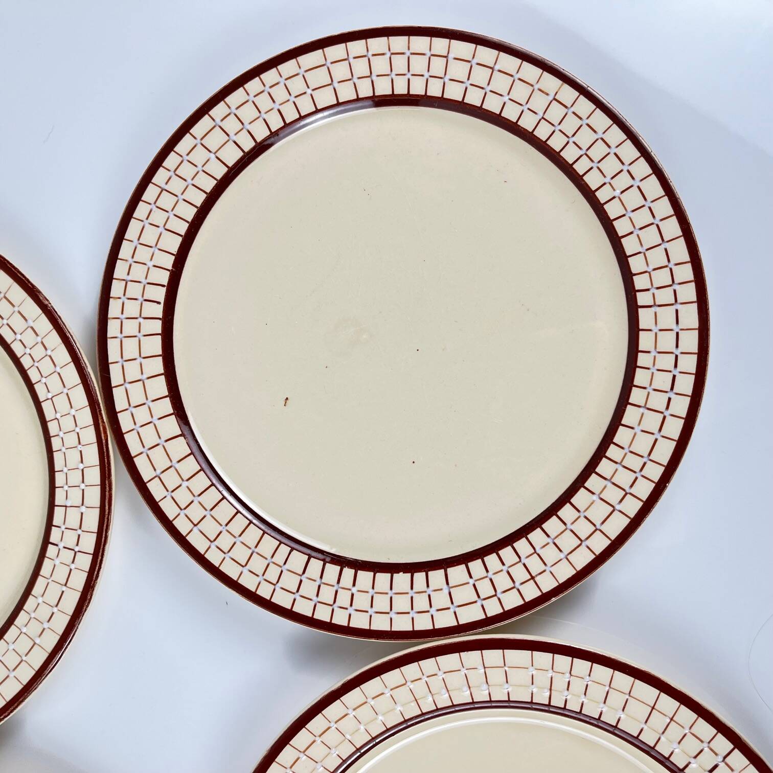 6 Longchamp dessert plates, "Colmar" model, 1950/70