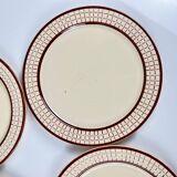 6 Longchamp dessert plates, "Colmar" model, 1950/70