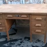 Minister's desk in solid raw oak from the 1930s