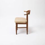 Ensemble de 6 chaises de salle à manger de Hennig Kjaernulf retapissées en peau de mouton