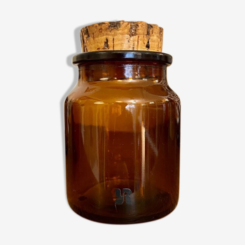 Brown glass jar