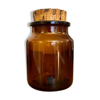 Brown glass jar