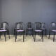 Ensemble de chaises Nr 222 par Robert Mallet-Stevens, années 1980, ensemble de 8.