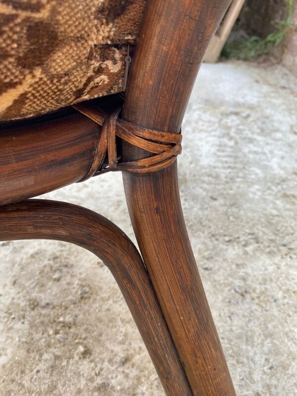 Fauteuil bambou et cannage adulte