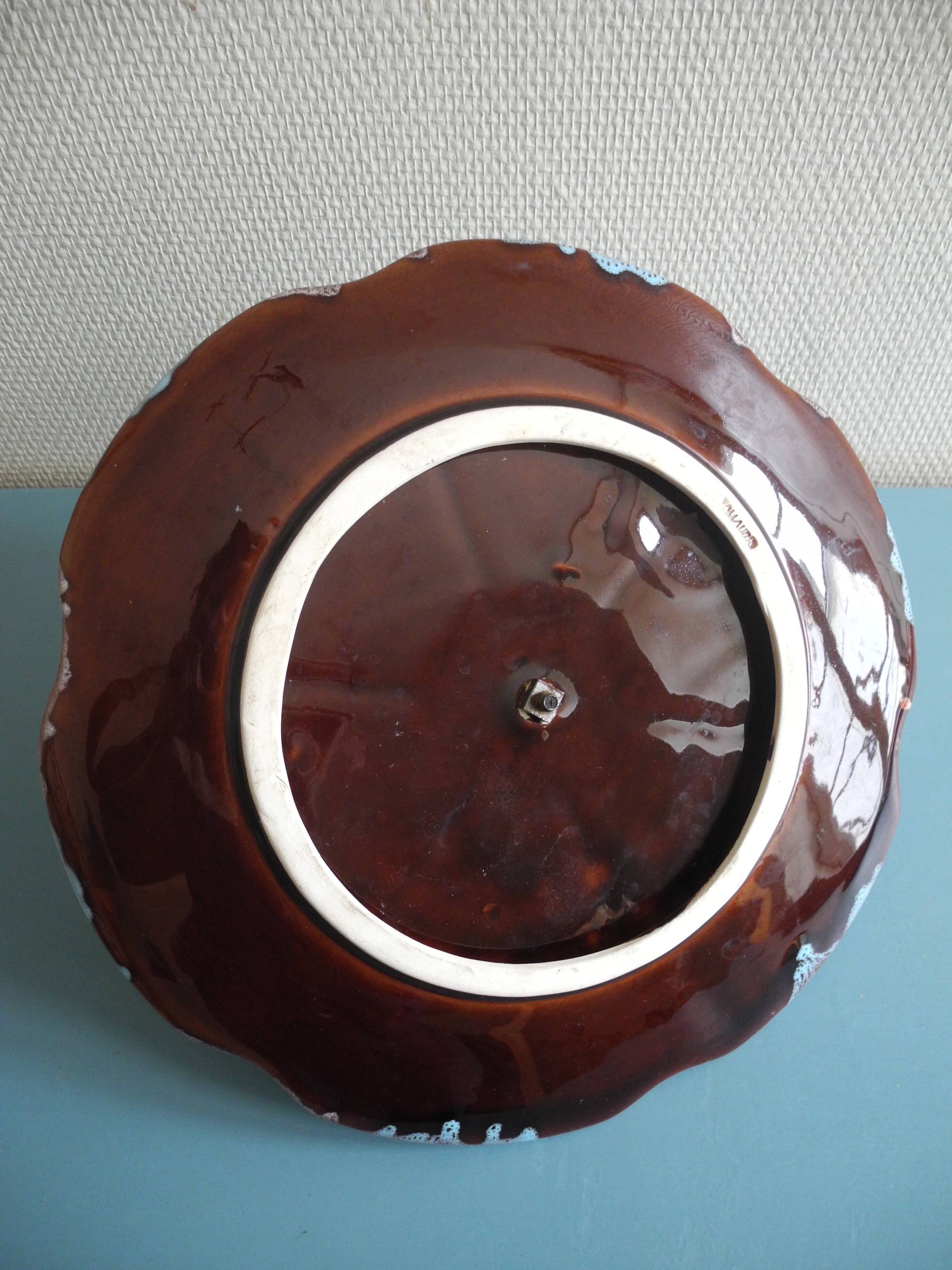 old ceramic cheese board Vallauris table vintage cheese board