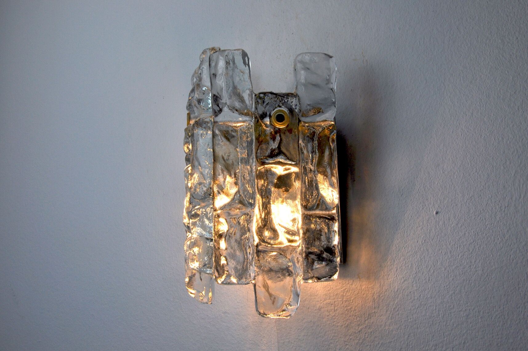 J.T Kalmar 'Glaçon' applique, frosted glass, Austria, 1970