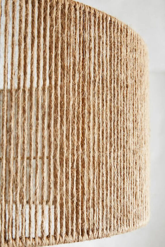 Lampe en grès et fil de jute